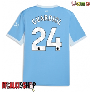 Manchester City Josko Gvardiol #24 Prima Maglia 2026-27 Manica Corta